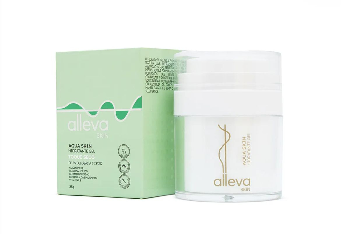 Gel Hidratante Facial Aqua Skin Alleva 35g.