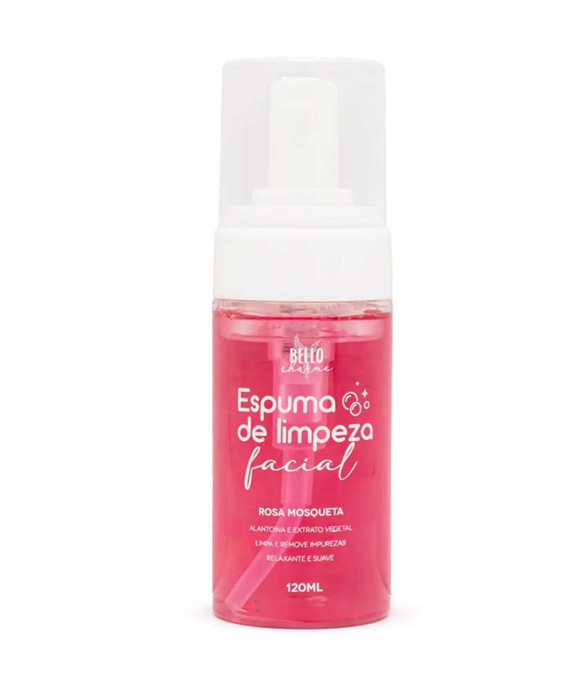 Espuma de Limpeza Facial Rosa Mosqueta 120ml Bello Charme.
