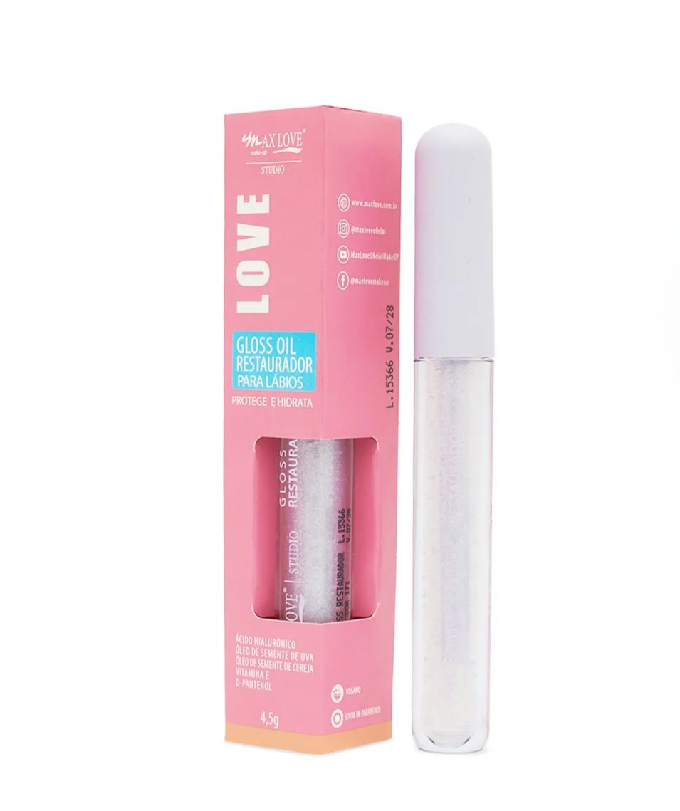 Gloss Oil Restaurador para Lábios Max Love