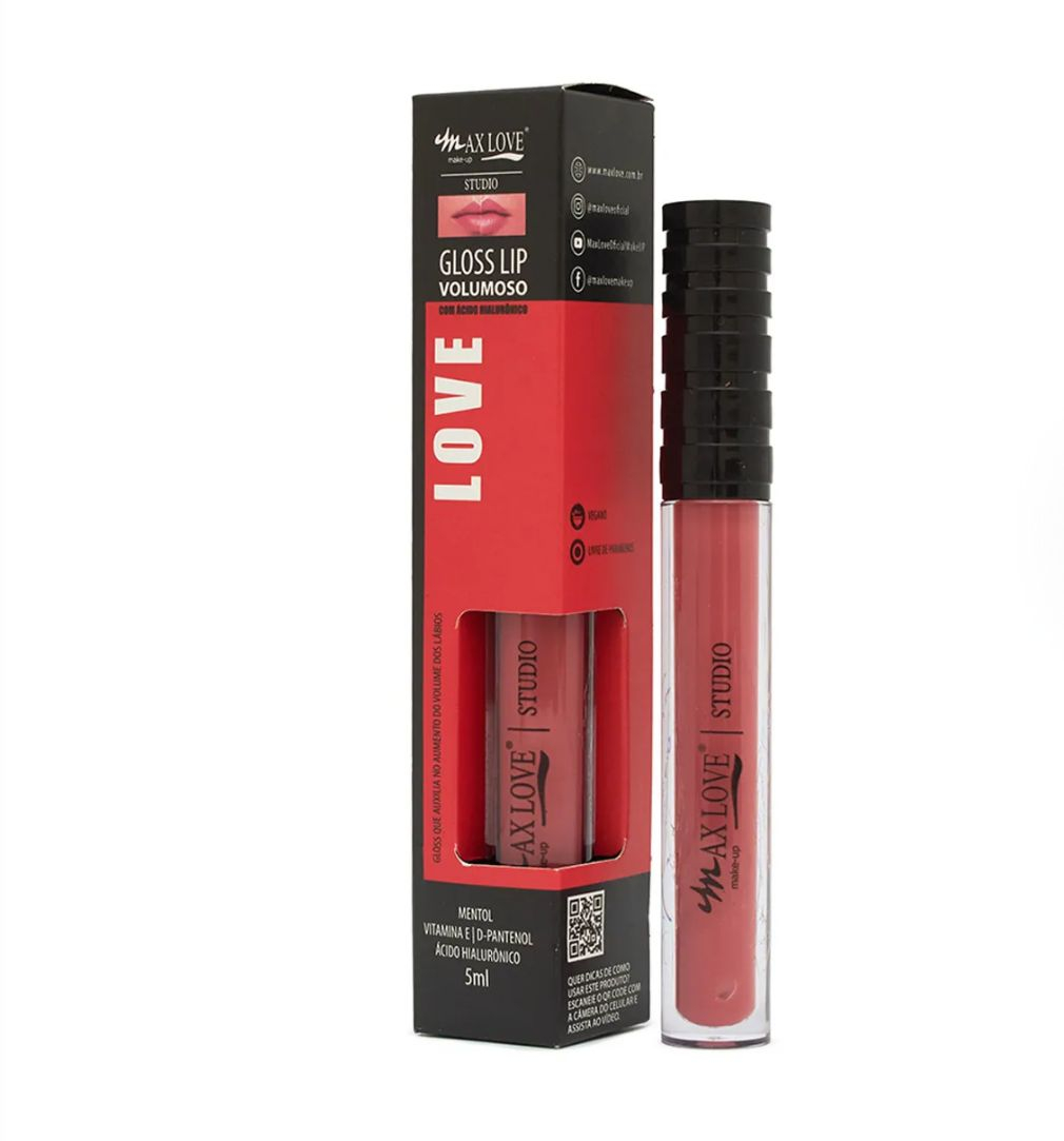 Gloss Lip Volumioso Vegano Max Love 5ml
