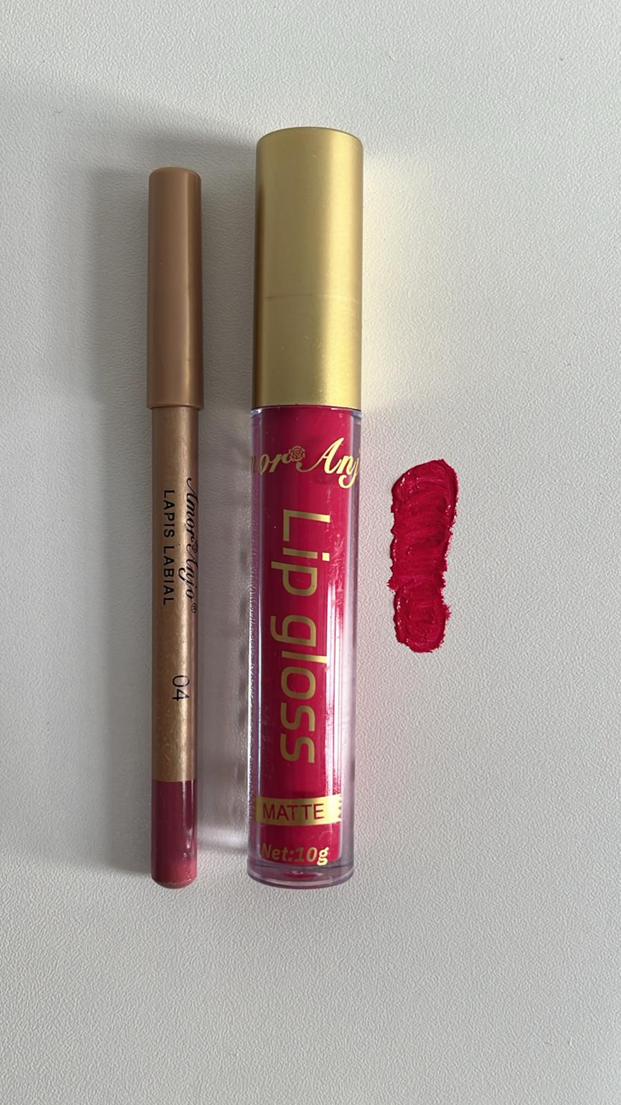 Lip Gloss + Lápiz Labial - Lip Gloss + Lápiz Labial N.º 4